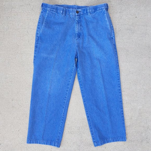Haggar Work to Weekend Denim Flat Front Jeans 36R - Picture 2 of 9